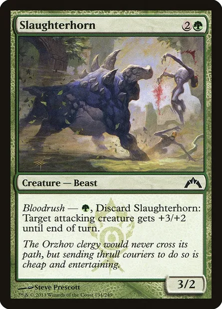 Slaughterhorn, Magic card GTC 134 — Gatecrash set