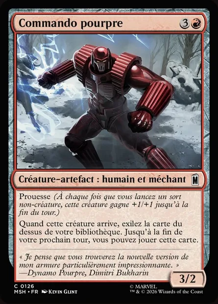 Commando pourpre, carte Magic MSH 126 — extension Marvel Super Heroes