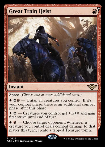 Great Train Heist, Magic card POTJ 125p — Outlaws of Thunder Junction Promos set
