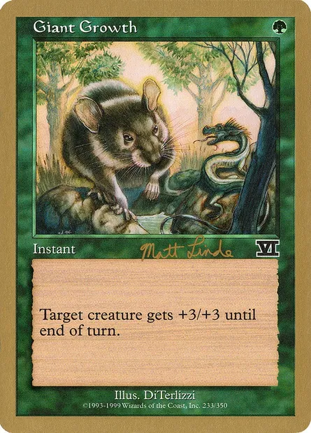 Giant Growth, Magic card WC99 ml233 — World Championship Decks 1999 set