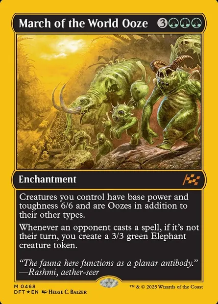 March of the World Ooze, Magic card DFT 468 — Aetherdrift set