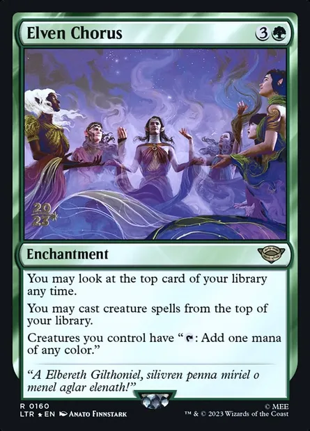 Elven Chorus, Magic card PLTR 160s — Tales of Middle-earth Promos set