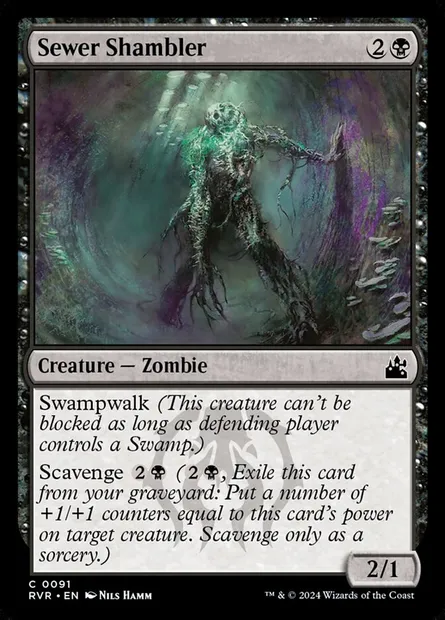 Sewer Shambler, Magic card RVR 91 — Ravnica Remastered set