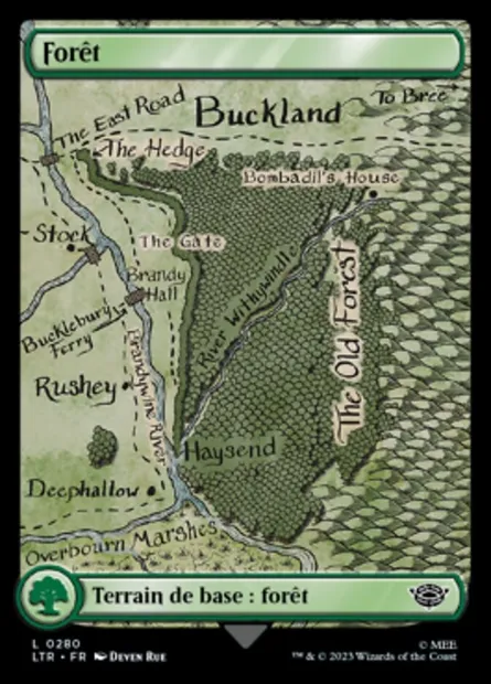 Forêt, carte Magic LTR 280 — extension Le Seigneur des Anneaux : chroniques de la Terre du Milieu