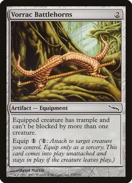 Cornes d'attaque de vorrac, carte Magic MRD 271 — extension Mirrodin
