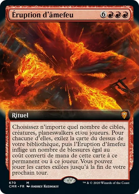 Éruption d'âmefeu, carte Magic CMR 670 — extension Commander Legends