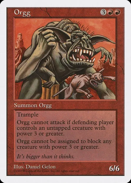 Orgg, carte Magic 5ED 259 — extension Cinquième Edition