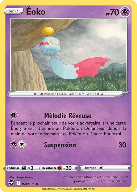 Éoko, carte Pokémon SIT 074 — extension Tempête Argentée