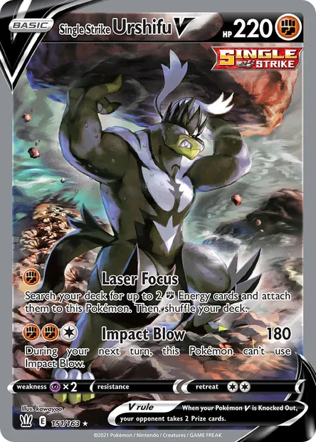 Single Strike Urshifu V, Pokémon card BST 151 — Battle Styles set