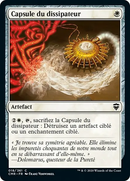 Capsule du dissipateur, carte Magic CMR 18 — extension Commander Legends