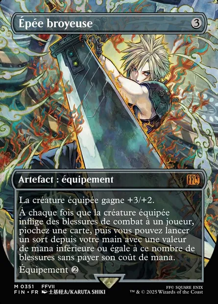 Épée broyeuse, carte Magic FIN 351 — extension Final Fantasy