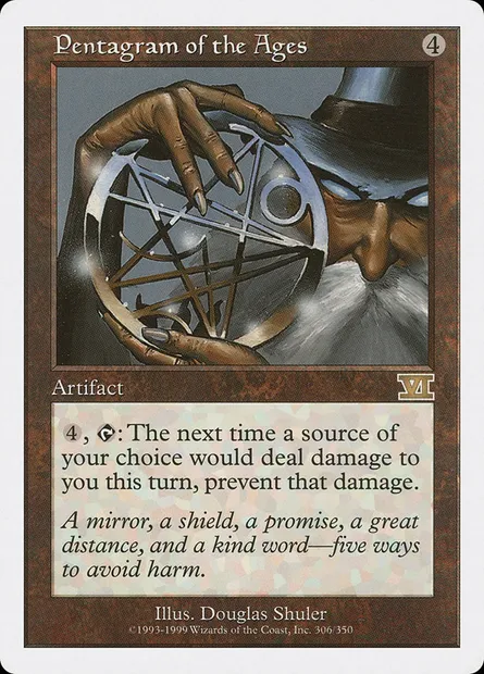Pentagramme des temps anciens, carte Magic 6ED 306 — extension Classic Sixth Edition