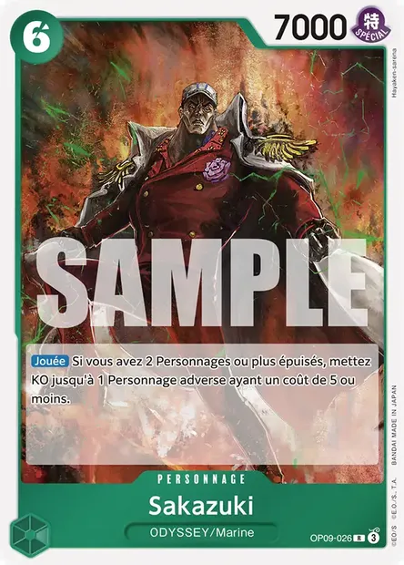 Sakazuki, carte One Piece OP09-026 — extension LES NOUVEAUX EMPEREURS
