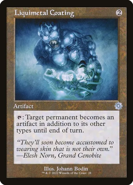 Liquimetal Coating, Magic card BRR 28 — The Brothers' War Retro Artifacts set
