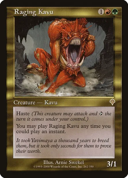 Raging Kavu, Magic card INV 262 — Invasion set