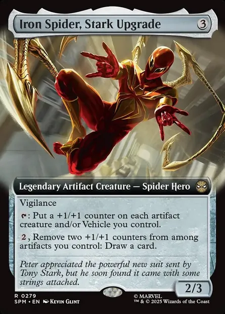 Iron Spider, Stark Upgrade, Magic card SPM 279 — Marvel's Spider-Man set