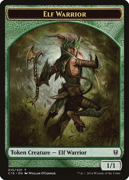 Elf Warrior, carte Magic TC16 15 — extension Commander 2016 Tokens