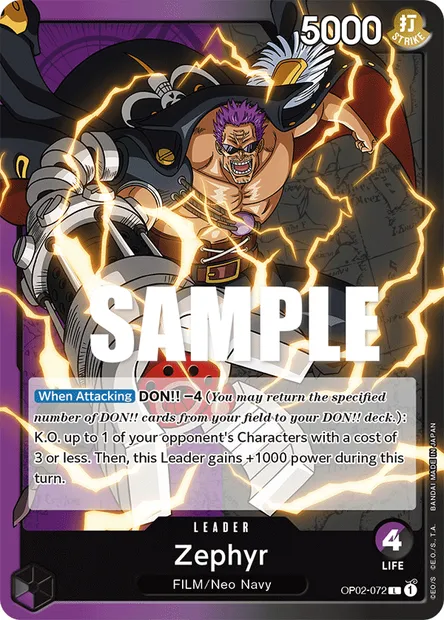 Z, carte One Piece OP02-072 — extension PARAMOUNT WAR