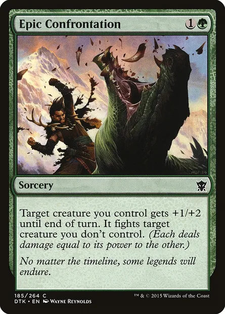 Epic Confrontation, Magic card DTK 185 — Dragons of Tarkir set