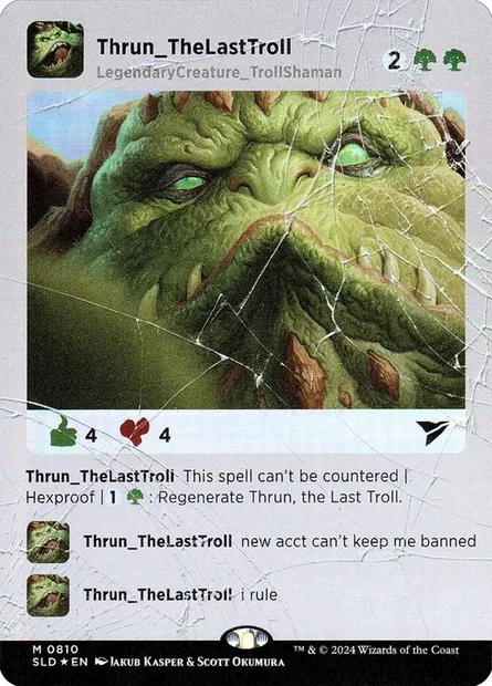 Thrun, le dernier troll, carte Magic SLD 810 — extension Secret Lair Drop
