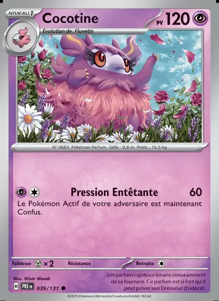 Cocotine, carte Pokémon PRE 039 — extension Évolutions Prismatiques