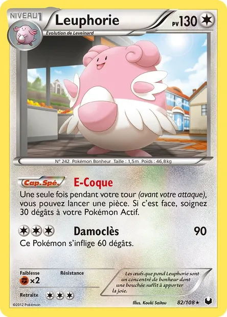 Leuphorie, carte Pokémon DEX 82 — extension Explorateurs Obscurs
