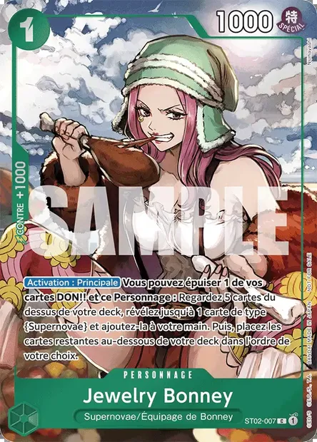 Jewelry Bonney, carte One Piece ST02-007 — extension Worst Generation