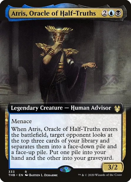 Atris, oracle des demi-vérités, carte Magic THB 333 — extension Theros Beyond Death