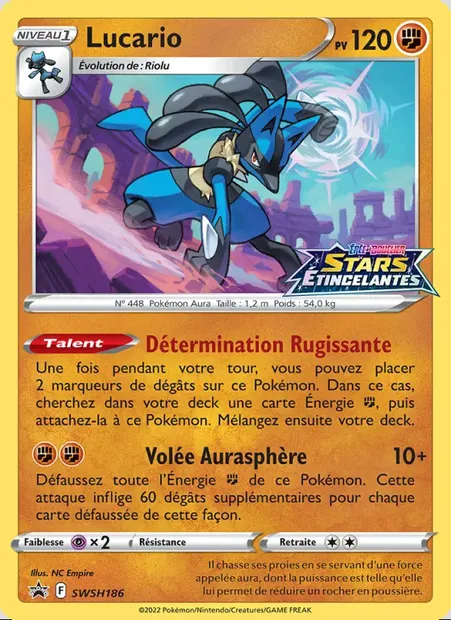 Lucario, carte Pokémon SWSH 186 — extension Promo SWSH