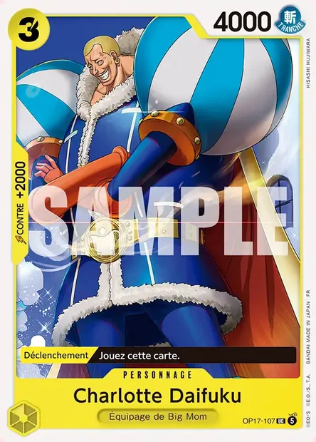 Charlotte Daifuku, carte One Piece OP17-107 — extension LES GUERRIERS LES PLUS PUISSANTS AU MONDE