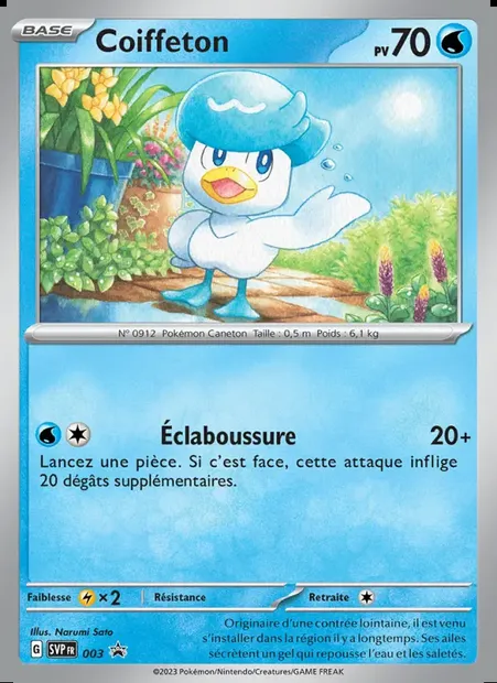 Coiffeton, carte Pokémon PR-SV 003 — extension SVP Black Star Promos