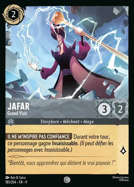 Jafar - Grand Vizir, carte Disney Lorcana CH9-181 — extension Fabuleux