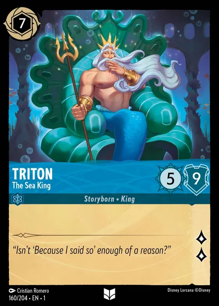 Triton - The Sea King, Disney Lorcana card CH1-160 — The First Chapter set