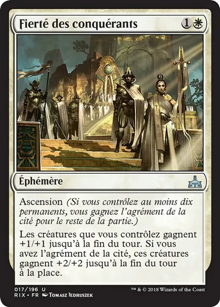 Fierté des conquérants, carte Magic RIX 17 — extension Les combattants d'Ixalan