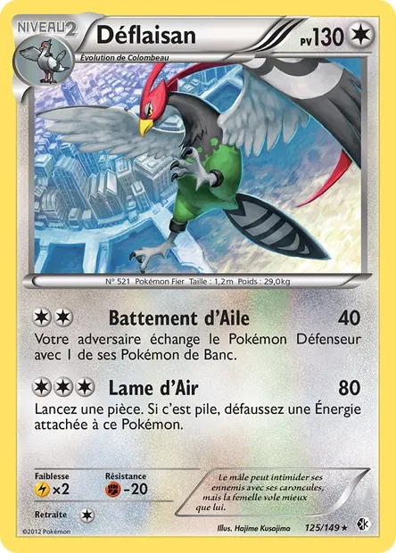 Déflaisan, carte Pokémon BCR 125 — extension Frontières Franchies
