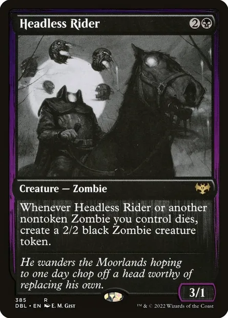 Headless Rider, Magic card DBL 385 — Innistrad: Double Feature set