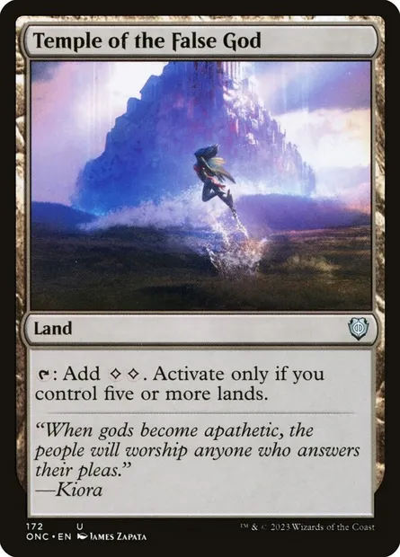 Temple of the False God, Magic card ONC 172 — Phyrexia: All Will Be One Commander set