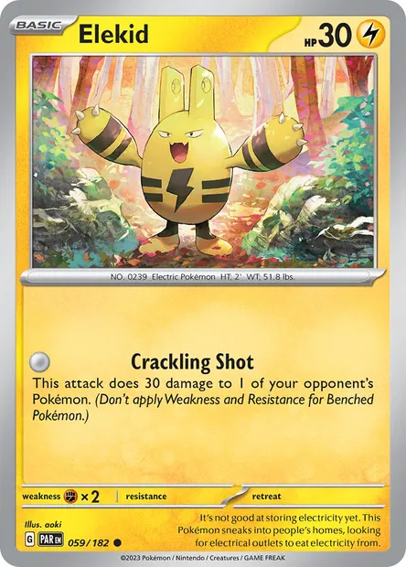 Elekid, Pokémon card PAR 059 — Paradox Rift set