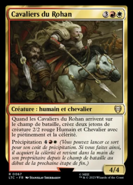 Cavaliers du Rohan, carte Magic LTC 67 — extension Tales of Middle-earth Commander