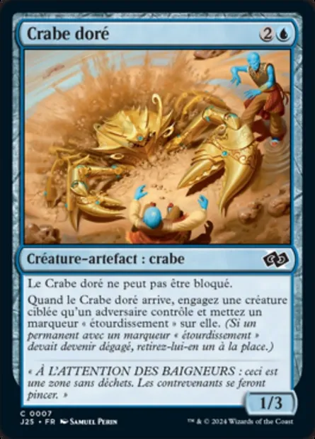 Crabe doré, carte Magic J25 7 — extension Foundations Jumpstart
