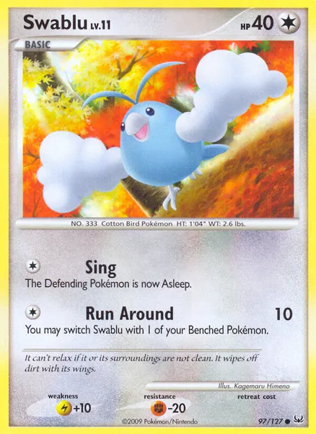Swablu, Pokémon card PL 97 — Platinum set