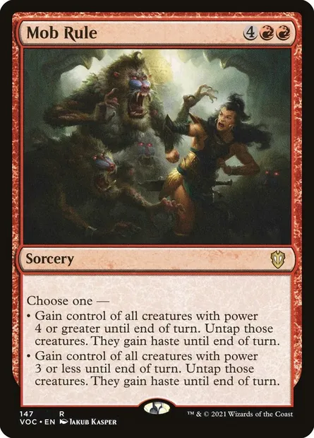 Mob Rule, Magic card VOC 147 — Crimson Vow Commander set