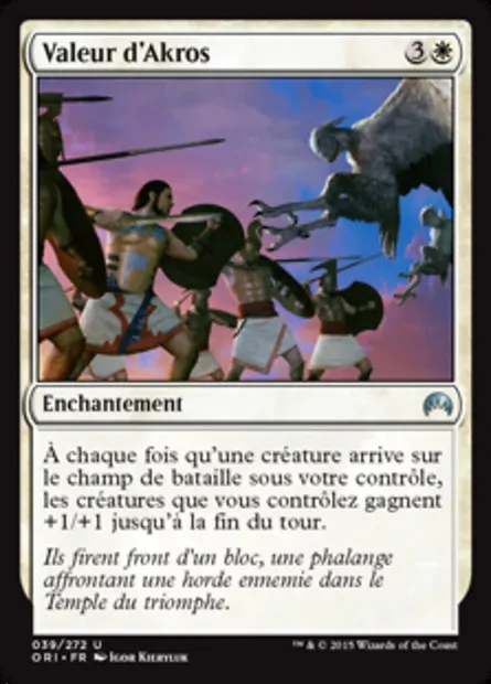 Valeur d'Akros, carte Magic ORI 39 — extension Magic Origines