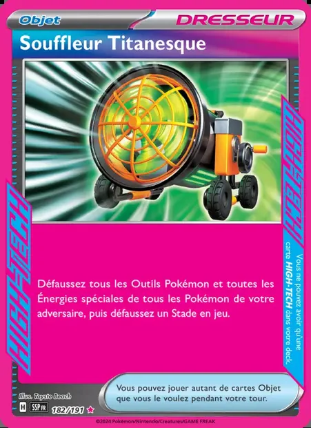 Souffleur Titanesque, carte Pokémon SSP 182 — extension Étincelles Déferlantes
