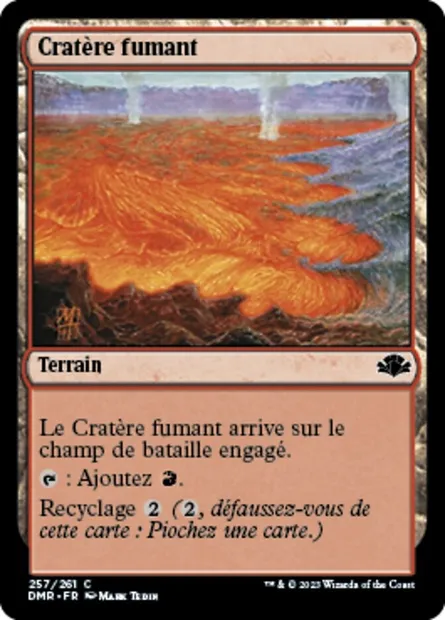 Cratère fumant, carte Magic DMR 257 — extension Dominaria Remastered
