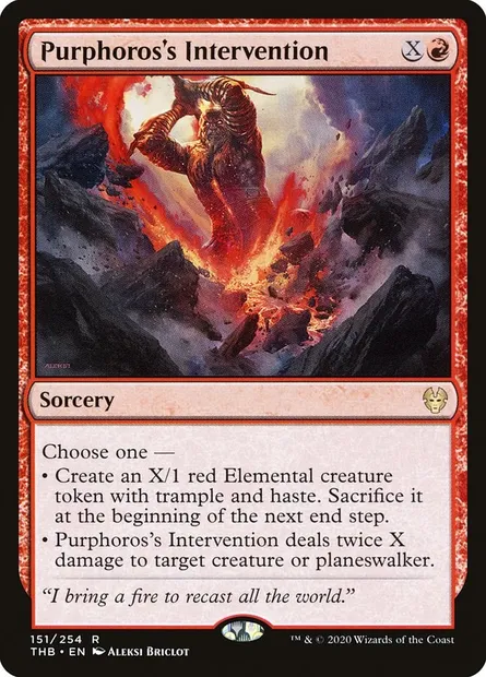 Purphoros's Intervention, Magic card THB 151 — Theros Beyond Death set
