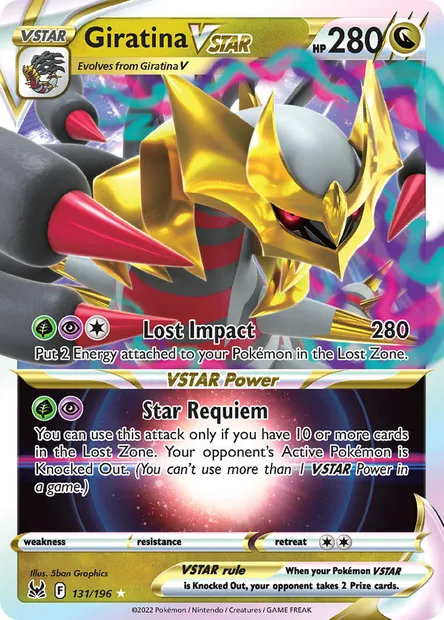 Giratina VSTAR, Pokémon card LOR 131 — Lost Origin set