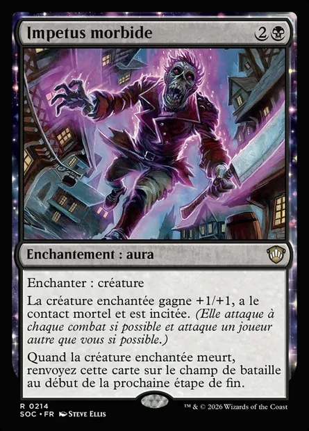 Impetus morbide, carte Magic SOC 214 — extension Secrets of Strixhaven Commander