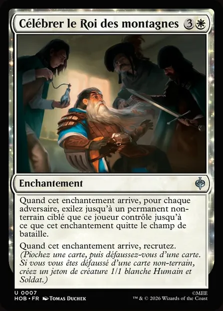 Célébrer le Roi des montagnes, carte Magic HOB 7 — extension The Hobbit