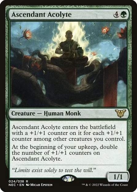 Ascendant Acolyte, Magic card NEC 24 — Neon Dynasty Commander set
